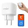 GreenBlue Gniazdo WiFi sterowane zdalnie, Android/iOS/Alexa/Google Home, Timer, Watomierz, Max 16A/3840W, GB735 W