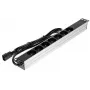 DELTA PD-7/RACK/IEC 19-Calowy 1U Podstawowy PDU z 7 Gniazdami Schuko, Wejście IEC C14, Kabel 2m, 16A, Czarny
