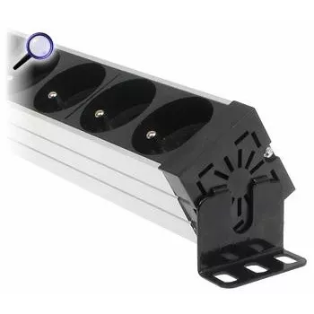 DELTA PD-7K/RACK 7-Gniazdowa Listwa Zasilająca Schuko 1U Rack Mount 230V 10A 2300W 3m Kabel Czarny