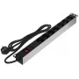 Listwa zasilająca DELTA PD-7/RACK 7 gniazd 19-calowa szafa montażowa 1U Schuko Czarny