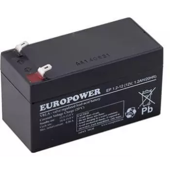 EUROPOWER EP 1.2-12 AGM Battery 12V 1.2Ah (6-9 Years Life)
