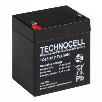 TECHNOCELL TC 4.5-12 AGM Battery 12V 4.5Ah