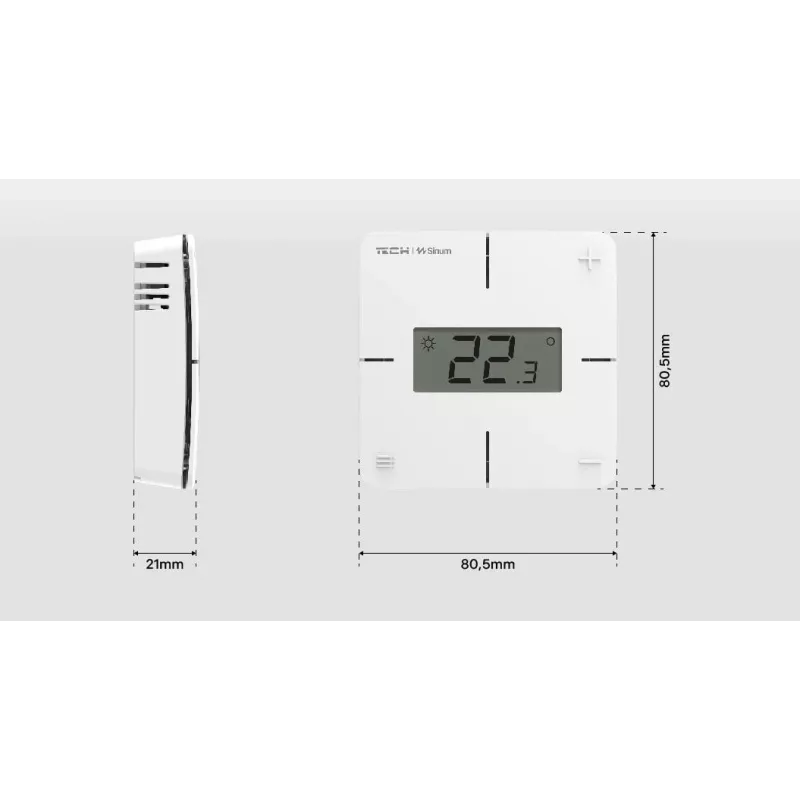 Przewodowy termostat pokojowy R-S1 Czarny Tech Sterowniki