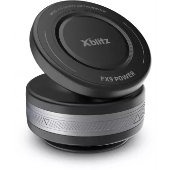 Xblitz FX9 Power Uchwyt samochodowy z ładowarką bezprzewodową Qi, 10W, automatyczny zacisk, mocowanie na przyssawkę