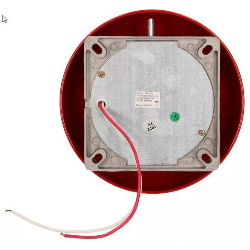 ORNO OR-DP-ML-131 Dzwonek szkolny 230V AC 85dB Czerwony Stal