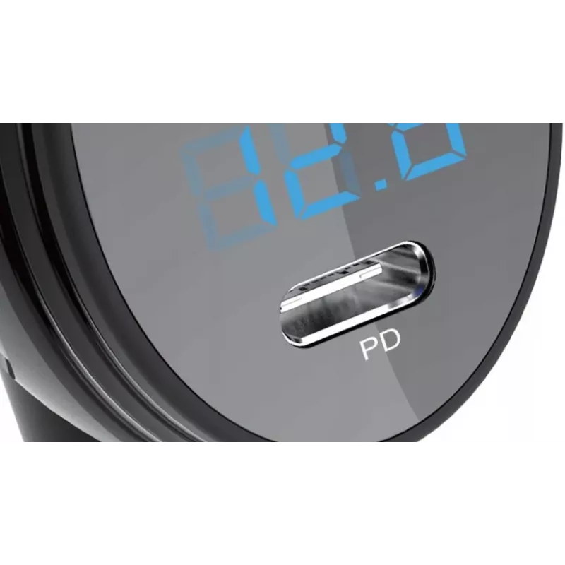 MBG Line HC67C Rozgałęźnik podwójnej gniazda zapalniczki samochodowej z 3 portami USB-A, 120 W, czarny