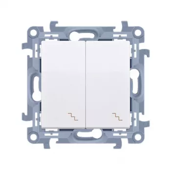 KONTAKT SIMON 10 Modułowy przełącznik uniwersalny biały 2x zaciski śrubowe 10AX 250V