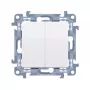 KONTAKT SIMON 10 Modułowy Biały Przycisk Dzwonkowy 2x 2Z Zaciski Śrubowe 10AX 250V