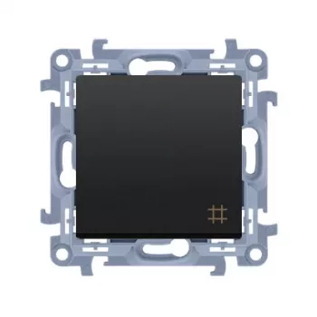 KONTAKT SIMON 10 1-modułowy łącznik pośredni matowa czerń, zaciski śrubowe, 10AX 250V