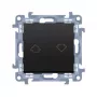 KONTAK-SIMON Kontakt Simon 10 Moduł Matt Black Przycisk Sterowania Rolletami Strzałki Zaciski Śrubowe 10A 250V