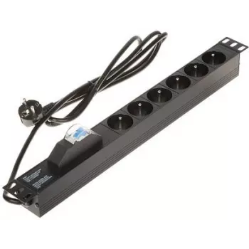 Listwa zasilająca DELTA 6 gniazd PD-6/R-1P Czarna 1,5m