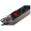 DELTA PD-8/R-IEC Listwa zasilająca 8 gniazd z ochroną przepięciową 230V 10A Czarny