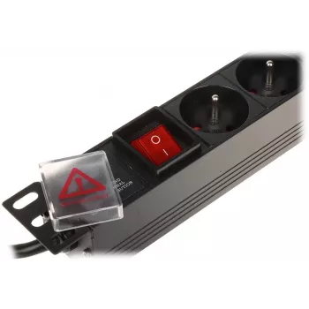 DELTA PD-8/R-IEC Listwa zasilająca 8 gniazd z ochroną przepięciową 230V 10A Czarny