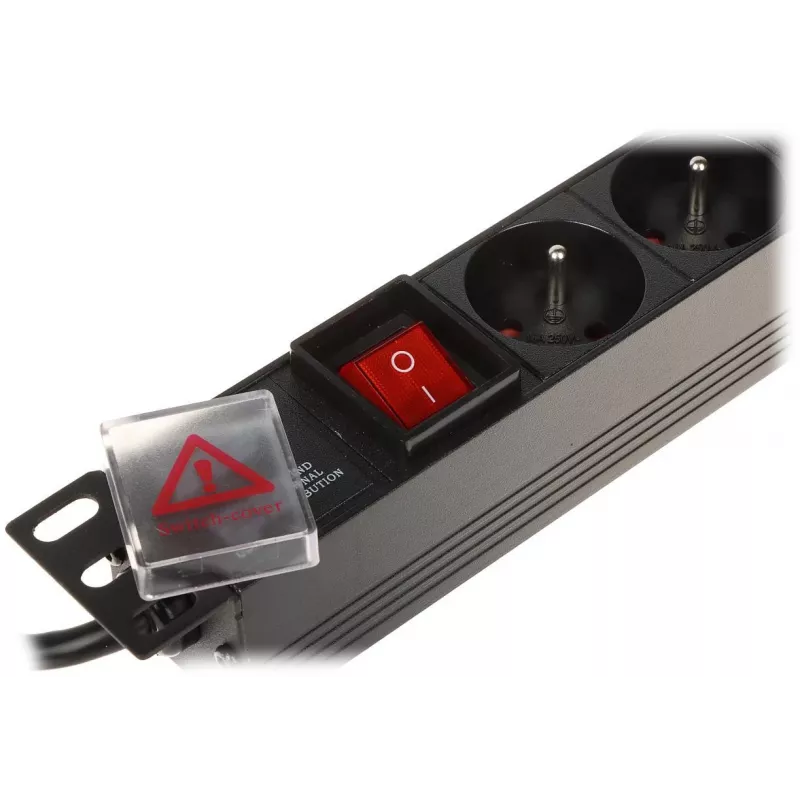 DELTA PD-8/R-IEC Listwa zasilająca 8 gniazd z ochroną przepięciową 230V 10A Czarny