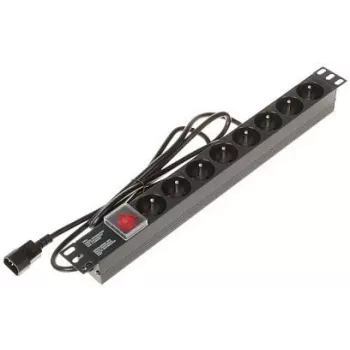 DELTA PD-8/R-IEC Listwa zasilająca 8 gniazd z ochroną przepięciową 230V 10A Czarny