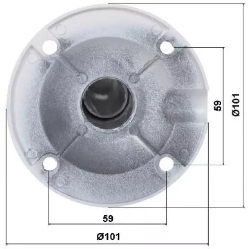 DELTA Telescopic Ceiling Camera Mount BR-60X120 White
