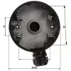DELTA STG-1280ZJ-DM46(BLACK) Puszka przyłączeniowa / Uchwyt do kamery, czarny, stop aluminium