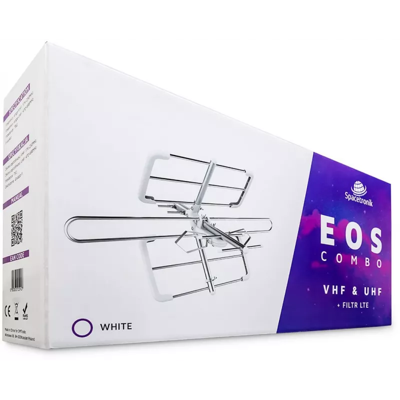Spacetronik EOS Combo White Pasywna Antena DVB-T/T2