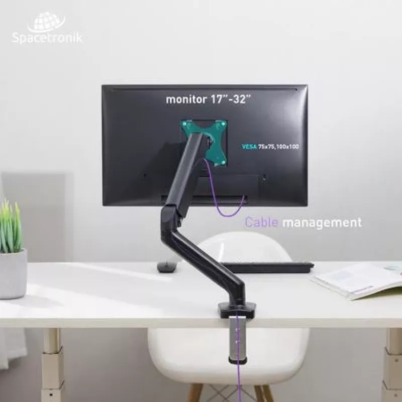 Spacetronik SPA-G110 Uchwyt biurkowy do monitora 17-32 cali