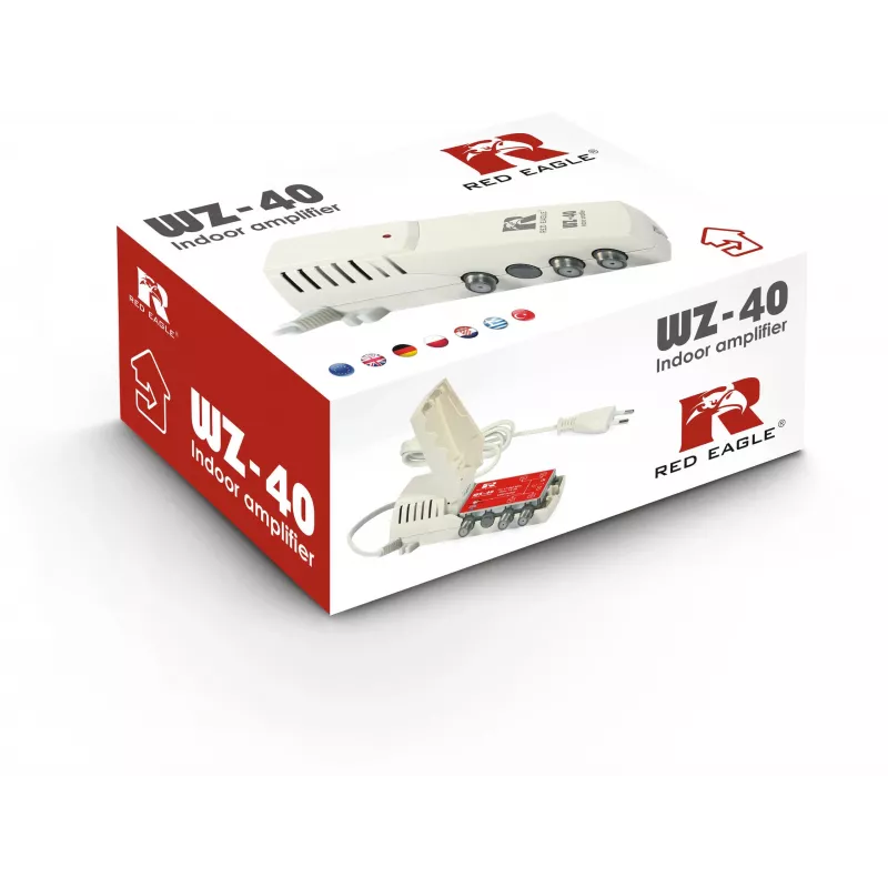 Wzmacniacz antenowy DVB-T/T2 WZ-40 RED EAGLE