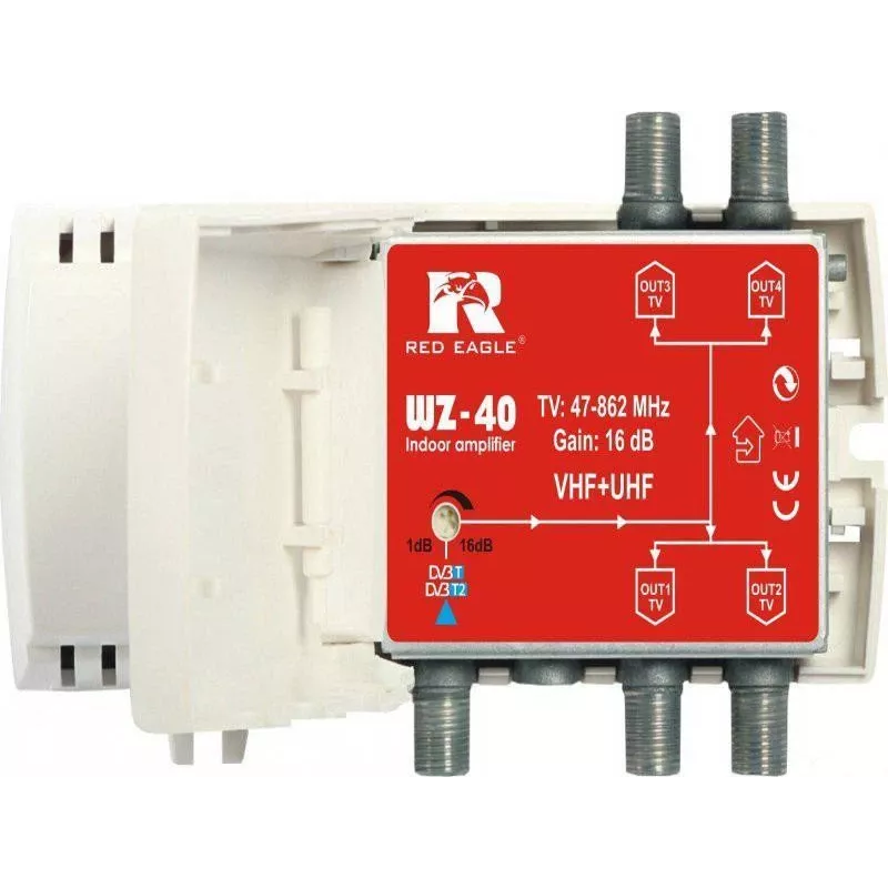 Wzmacniacz antenowy DVB-T/T2 WZ-40 RED EAGLE