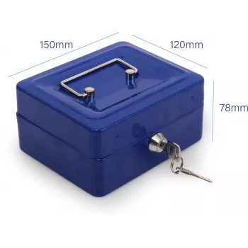 RED EAGLE BOX-150 Metalowa Kasetka na Pieniądze z Zamkiem Kluczowym, Czerwona