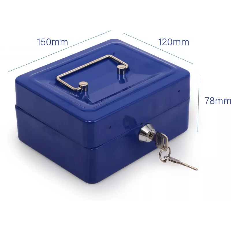 RED EAGLE BOX-150 Metalowa Kasetka na Pieniądze z Zamkiem Kluczowym, Czerwona