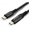 Przewód USB-C na USB-C z wyświetlaczem LCD mocy, 3m, 45W PD, czarny
