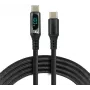 Przewód USB-C na USB-C 100cm 100W PD z wyświetlaczem LCD everActive CBB-1PD5L