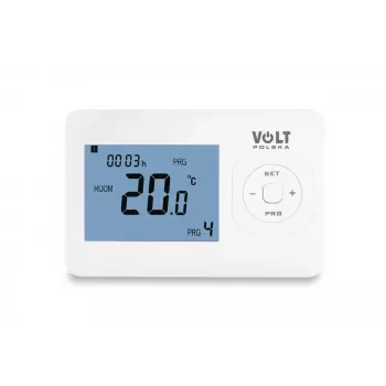 VOLT POLSKA Comfort HT-02 Przewodowy Programowalny Termostat Pokojowy, Biały
