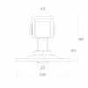 PSG Adjustable Weld-on Hinge 61.019.01 z Płytą Montażową 100x100x4mm - Gwint M20 (Ocynkowane Ucho)