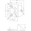 PSG 61.191 Przykręcany ogranicznik bramy (130x150/H65) z powłoką gumową