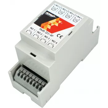 ROPAM RM5-12V-4P 4-kanałowy moduł przekaźnika SPDT 12V DC z diodami LED