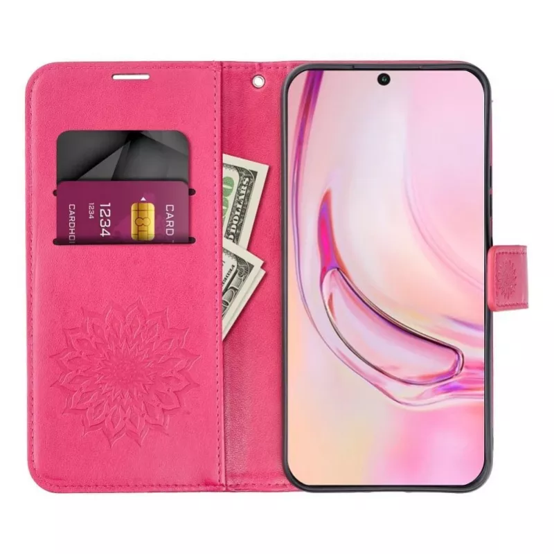 OEM Etui typu Flip dla iPhone 17 / 18 Mezzo Book Mandala Magenta