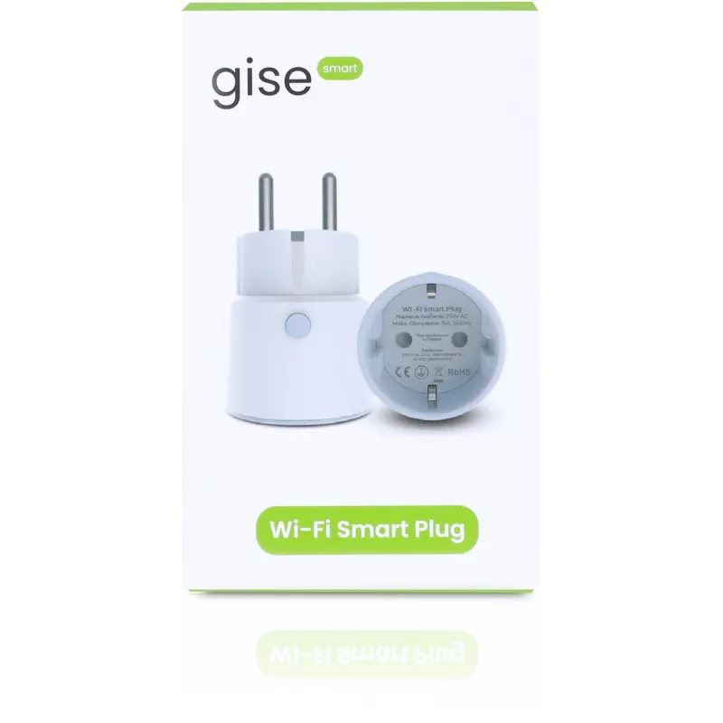 GISE SP-02 Smart Wi-Fi Plug z monitorowaniem energii, 16A, 3680W, kompatybilny z Tuya