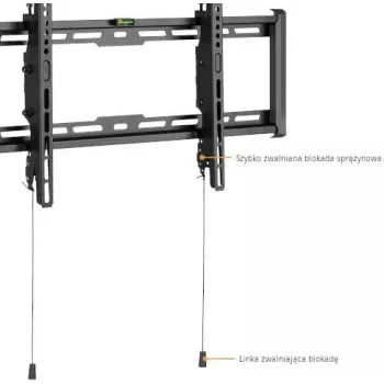 GETFORT GF-T3780-75 Uchylny uchwyt ścienny do TV LED/LCD 37-80 cali, 75kg, VESA 650x405mm, Czarny