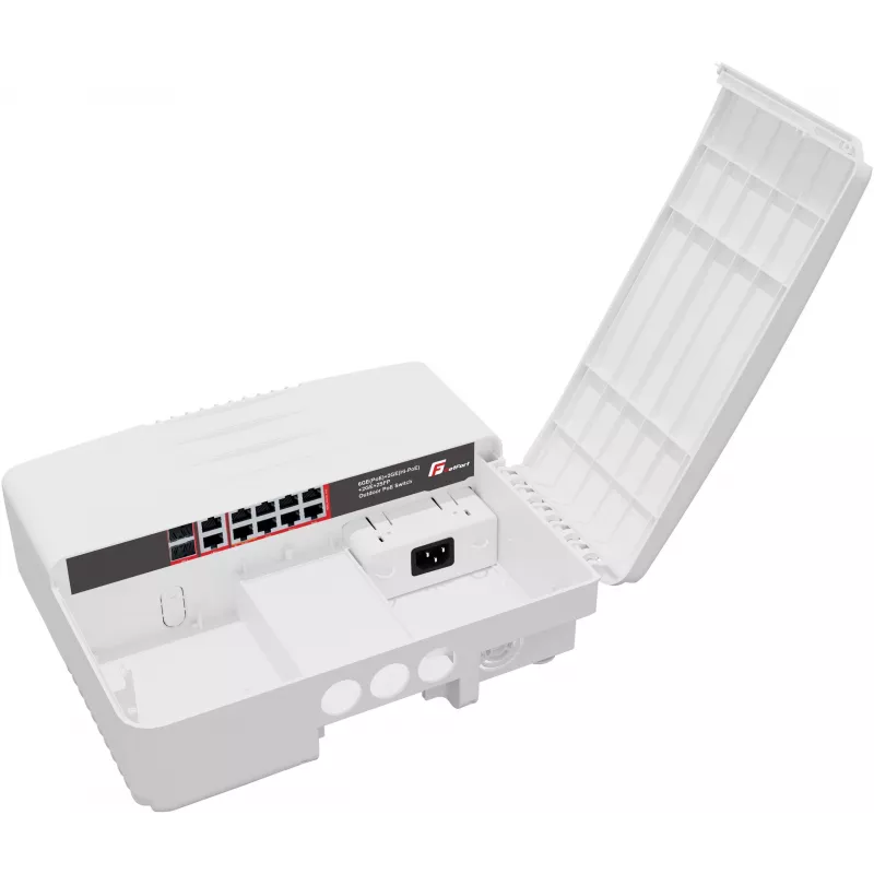 GETFORT GF-6222-GGUF-PO 8-portowy zewnętrzny przełącznik PoE+ (6x PoE+ 10/100/1000Mbps + 2x 10/100/1000Mbps + 2x SFP) IP65, 120W