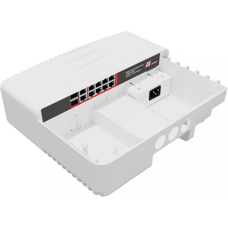 GETFORT GF-6222-GGUF-PO 8-portowy zewnętrzny przełącznik PoE+ (6x PoE+ 10/100/1000Mbps + 2x 10/100/1000Mbps + 2x SFP) IP65, 120W