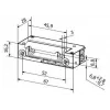 BIRA HARTTE XS00UW Electric Strike 12-24V AC/DC z mechanicznym przyciskiem zwalniającym