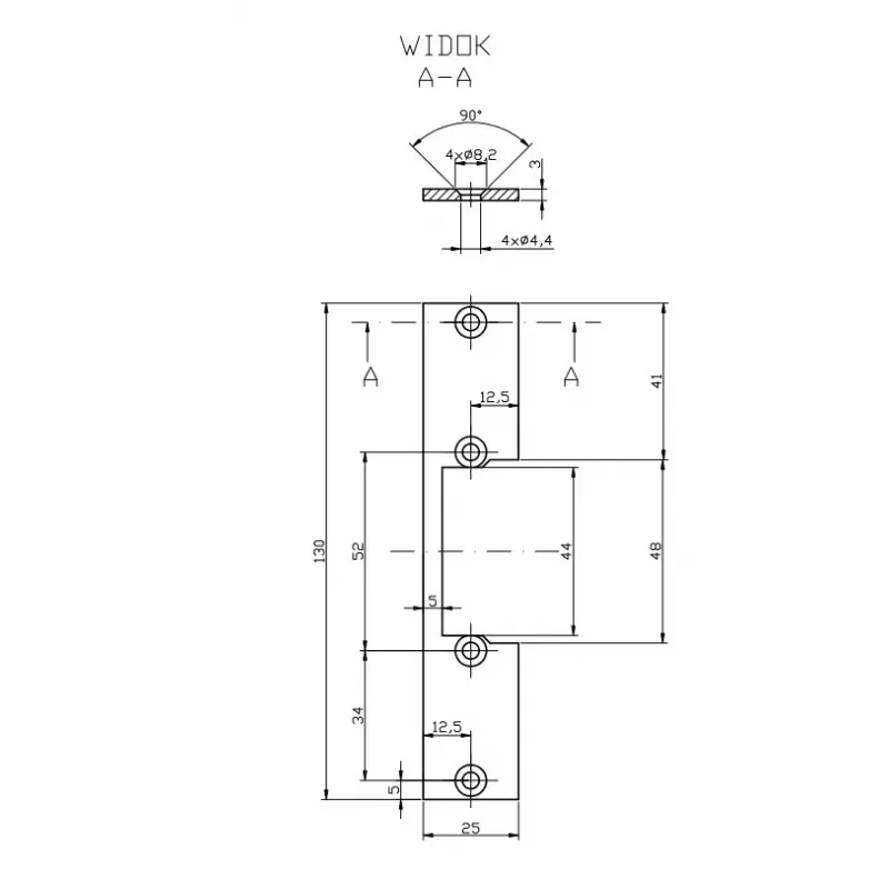 HARTTE OK-P2 Short Flat Bar, S, 3mm, STC, Open