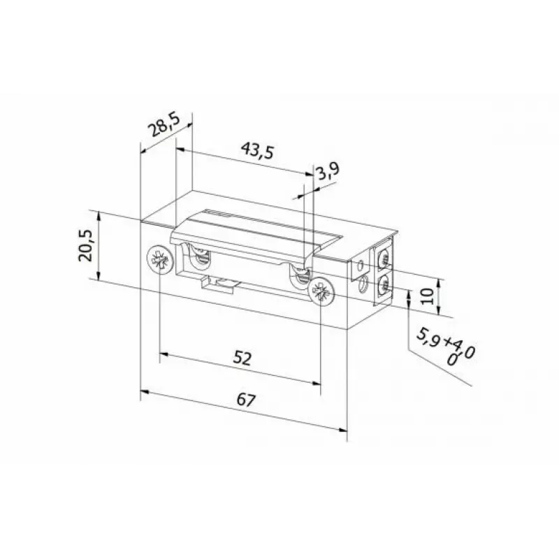 BIRA ES1-001 Symetryczny Zamek Elektryczny 12V AC/DC Basic