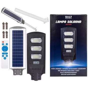 VOLT POLSKA Lampa solarna JOCKER 120 + Panel 12W + Pilot