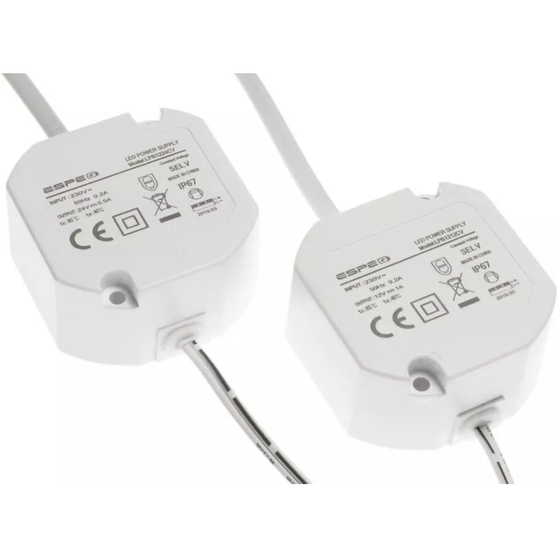 ESPE LP-1212-211 12V 1A 12W IP67 Power Supply 5.5/2.1mm