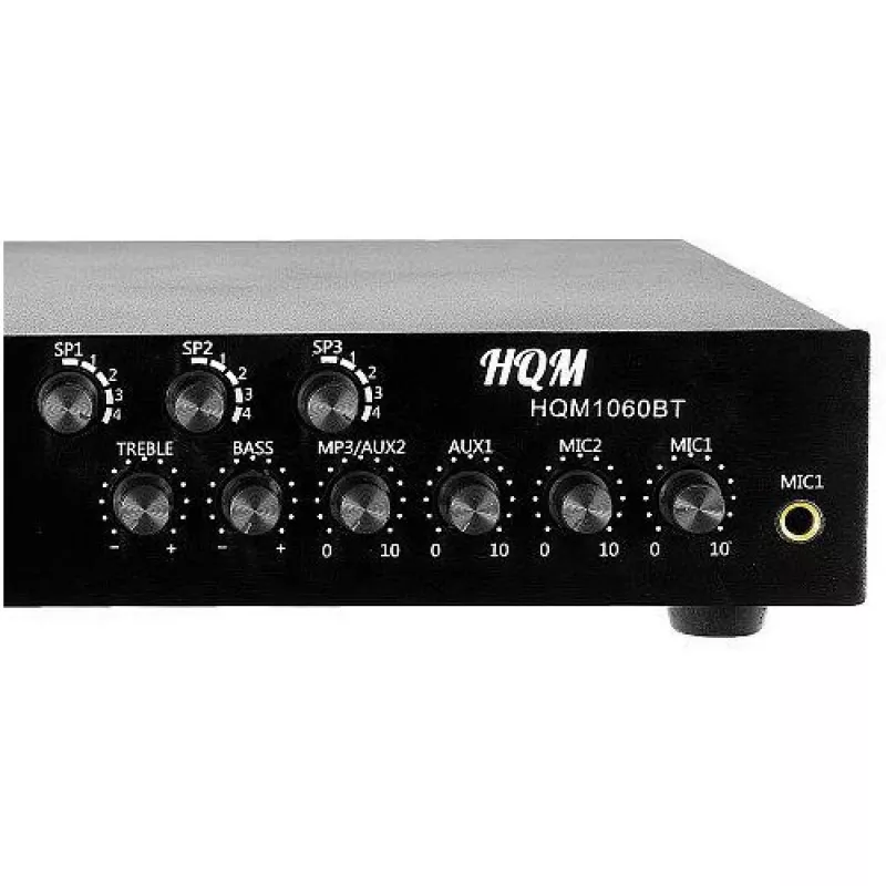 HQM HQM1060BT/S 60W PA Amplifier z Bluetooth, USB, SD, FM Radio