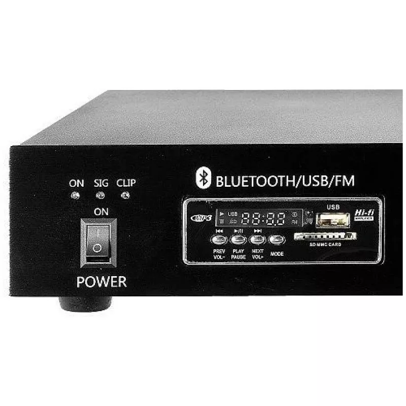 HQM HQM1060BT/S 60W PA Amplifier z Bluetooth, USB, SD, FM Radio