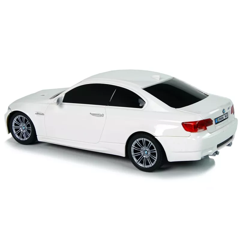 LEAN TOYS Zdalnie Sterowany BMW M3 Biały 2.4G Pilot Kierownica 1:18 Dźwięk Światła