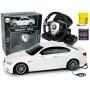 LEAN TOYS Zdalnie Sterowany BMW M3 Biały 2.4G Pilot Kierownica 1:18 Dźwięk Światła