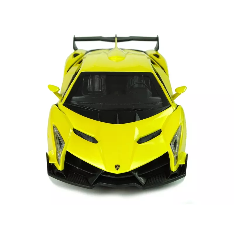 LEAN TOYS Zdalnie Sterowany Lamborghini Veneno Żółty 2.4 GHz Kierownica RC Samochód z Dźwiękiem i Światłami