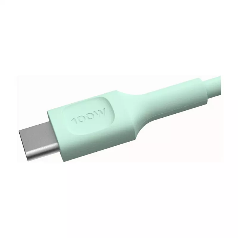 Green Cell PowerFlex Fast Charging USB Type-C do USB Type-C Kabel 100W Miętowy Zielony 1,2m