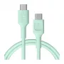Green Cell PowerFlex Fast Charging USB Type-C do USB Type-C Kabel 100W Miętowy Zielony 1,2m